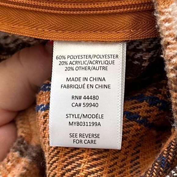 Preppy Orange Plaid Skirt XS - Picture 7 of 7